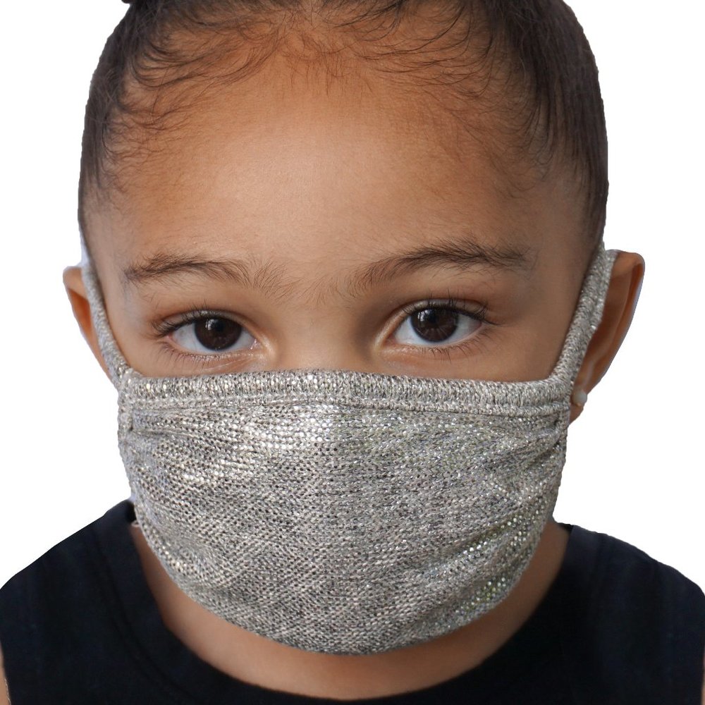 NEW Washable Sparkly Holiday Gold Kids Face Mask